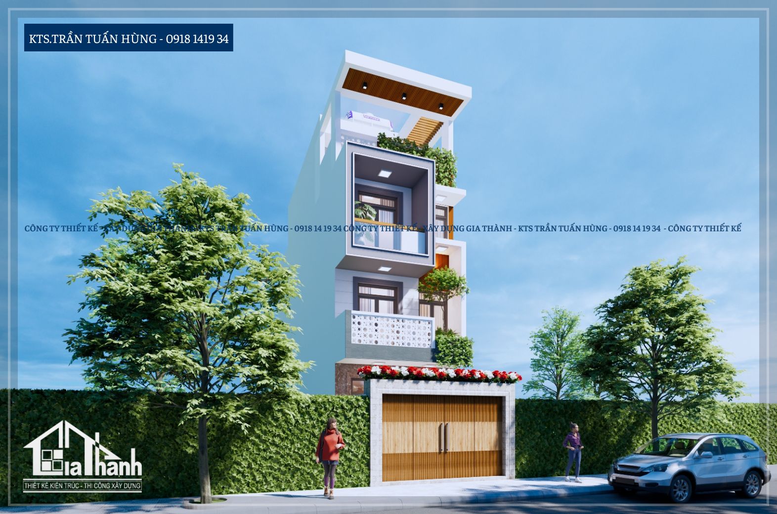 Nhà phố hiện đại 4 tầng